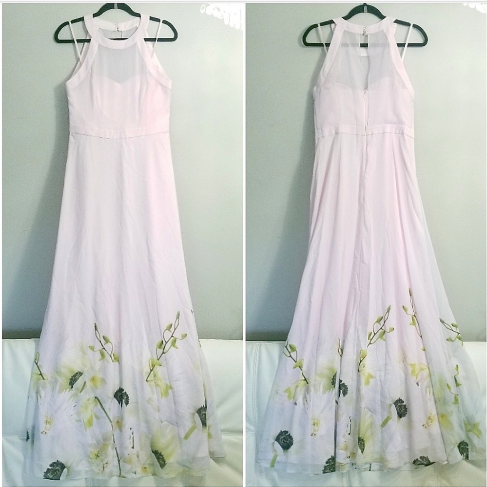 🍒NWT🍒 TED BAKER PEARLY PETAL MAXI DRESS - Picture 4 of 8